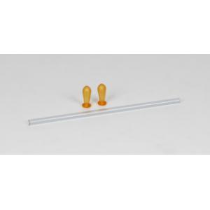 Transparent tubes with caps