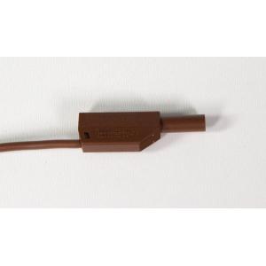 Câble d'expérimentation de sécurité, 200 cm, marron Section du conducteur : 2,5mm² souple, Courant permanent : max. 32A