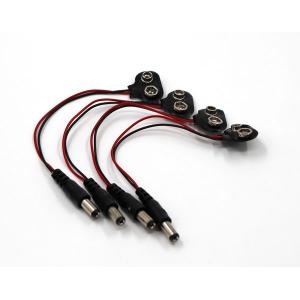 Pince de batterie 9 V avec prise CC (jeu de 4)