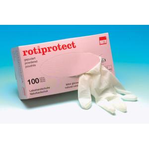 Gants de protection, Latex, boîte distributeur, 100 pièces, grande taille