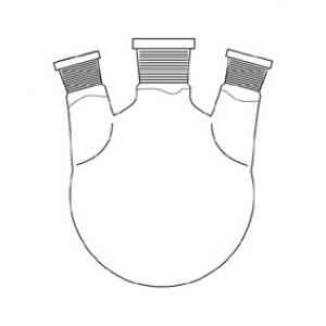 Ballon à fond rond 3 cols, 250 ml, 3 RN 19/26