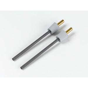 Électrode droite de graphite Avec bouchon en caoutchouc pour col de 19 mm de diamètre et douille 4 mm