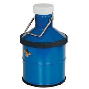 Vase de Dewar, 5 l, sphérique, enveloppe métallique avec poignée