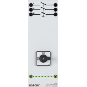 Interrupteur tripolaire Pouvoir de coupure: 20 A / 500 V CA - Positions: 0 - 1