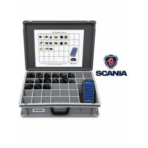 Jeu de 15 dérivateurs VI SCANIA avec bornier de mesure, valise de rangement