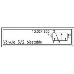 Distributeur 3/2, bistable, à pilotage pneumatique (EWTHR13024835)