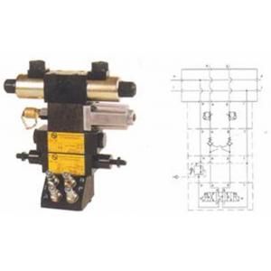 Bloc 4 modules Electrovanne 4/3 (NW6) , Double clapet anti retour piloté (EWTHR53952022) Vanne d'étranglement avec anti-retour, réducteur pression pour contrôle débit, pression, position
