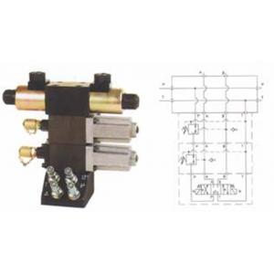 Bloc 3 modules avec électrovanne 4/3, Réducteur de pression piloté A (NW6) (EWTHR53952023) Réducteur de pression piloté B pour contrôle de pression