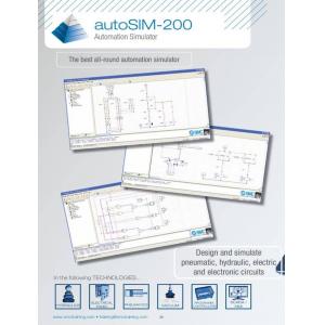 Logiciel simulation AutoSIM pour Pneumatique, Electropneumatique, Hydraulique, Logique 1x Licence