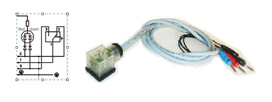 Câble pour pressostat avec câbles et 4 fiches 2 mm (NW6) (EWTHR23500079-2)