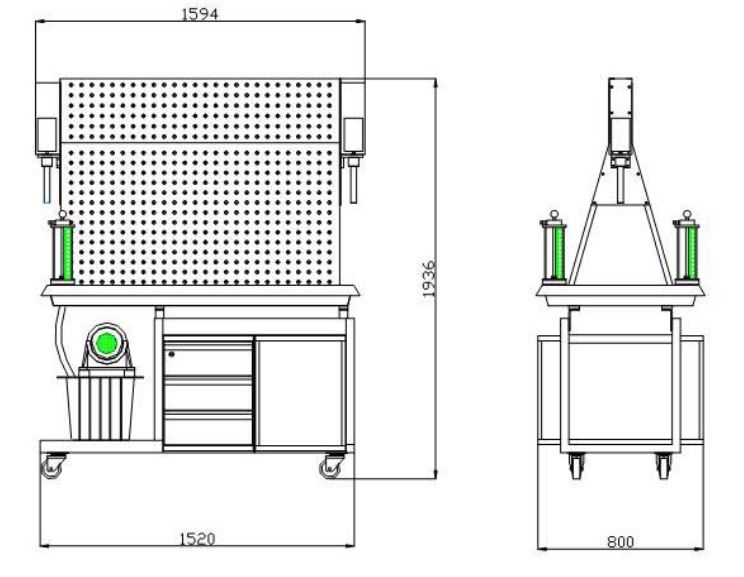 Banc hydraulique industriel double face HLA80-2 (NW6)  (EWTHR53952011)