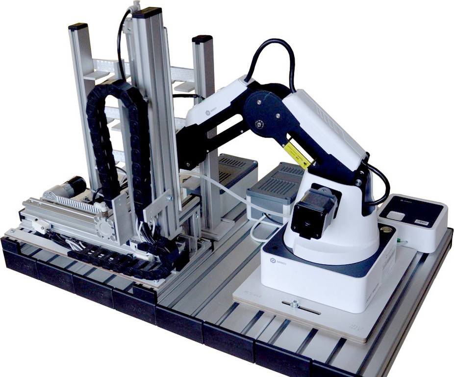 MCS-640 Robot 2: bras robotisé avec 4 degrés de liberté avec Bluetooth, Wifi et joystick Association possible en amont: FMZ, FMZ-PE, RST, BAB en aval: HRL12, LAG, SORT03